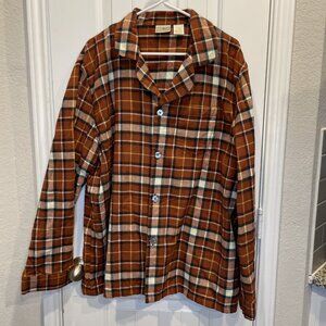 Vintage LL Bean Flannel Shirt Plaid Mens XL 100% Cotton 90s Lumberjack Grunge